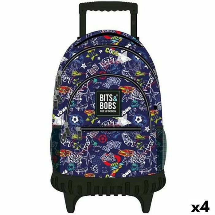 Mochila Escolar con Ruedas Grafoplas B&B23 Star Azul (4 Unidades) 0 Mochila Escolar con Ruedas Grafoplas B&B23 Star Azul (4 Unidades) 0