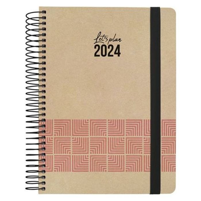 Grafoplas agenda anual nature concept espiral d/p 15x21cm cierre c/goma 2024 rosa Grafoplas agenda anual nature concept espiral d/p 15x21cm cierre c/goma 2024 rosa