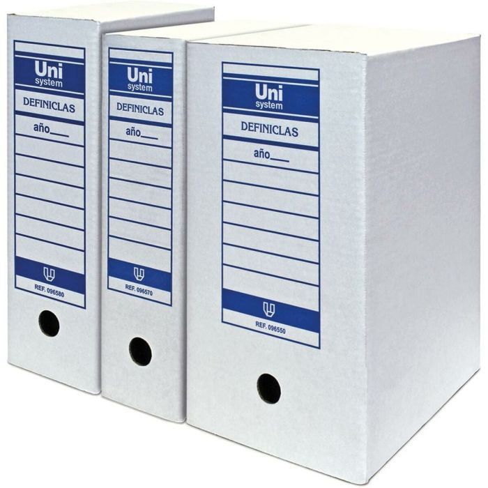 Unisystem Caja Archivo Definitivo Definiclas Folio Prolongado Pack 50 Ud