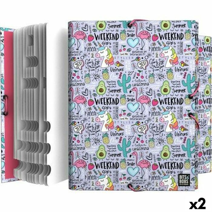 Carpeta Clasificadora Grafoplas Fantasy B&B23 Multicolor 12 Separadores Carpeta Clasificadora Grafoplas Fantasy B&B23 Multicolor 12 Separadores