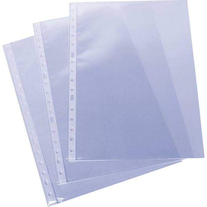 Grafoplas Fundas Multitaladro 11 Pp Transparentes 80 Micras Galga Extra Liso A4 Paquete -100U-