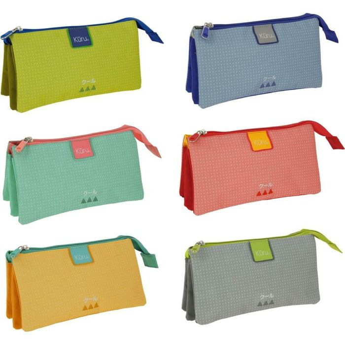 Portatodo Triple Grafoplas Kuru Azul (22,5 x 12 x 14 cm) 1