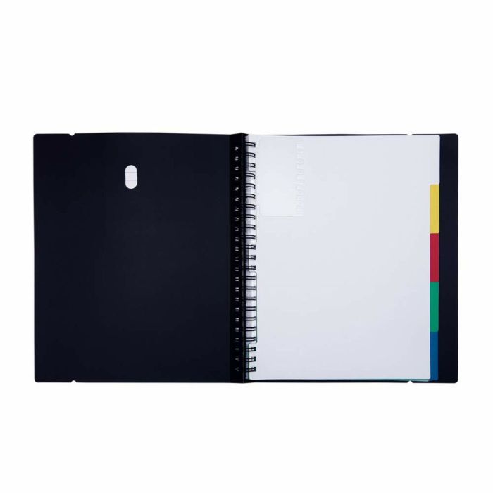 Carpeta Clasificadora Grafoplas In&Out A4 100 Fundas Negro Espiral 3