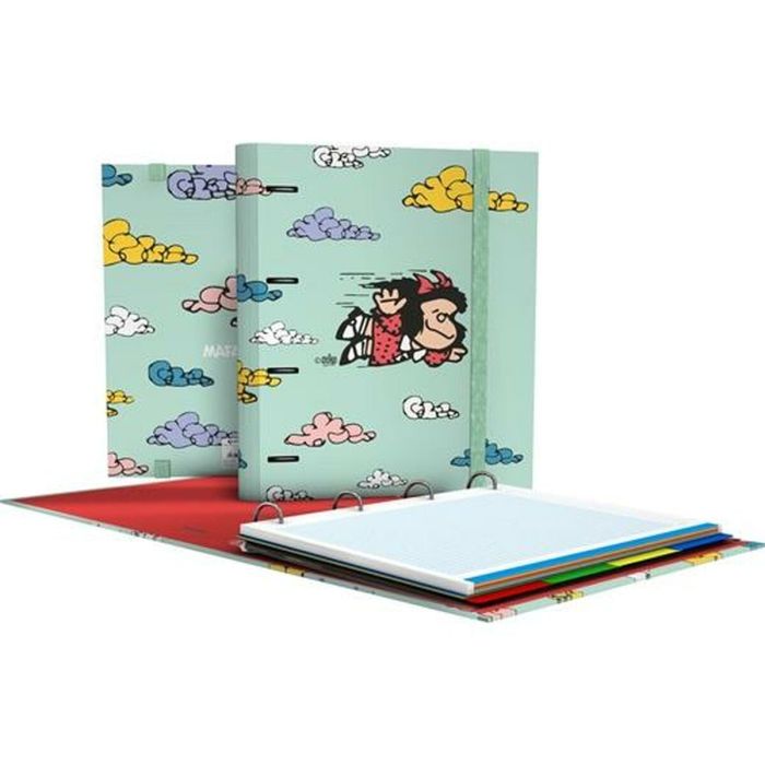 Carpeta de anillas Grafoplas Carpebook Mafalda Verde A4 (2 Unidades) 1