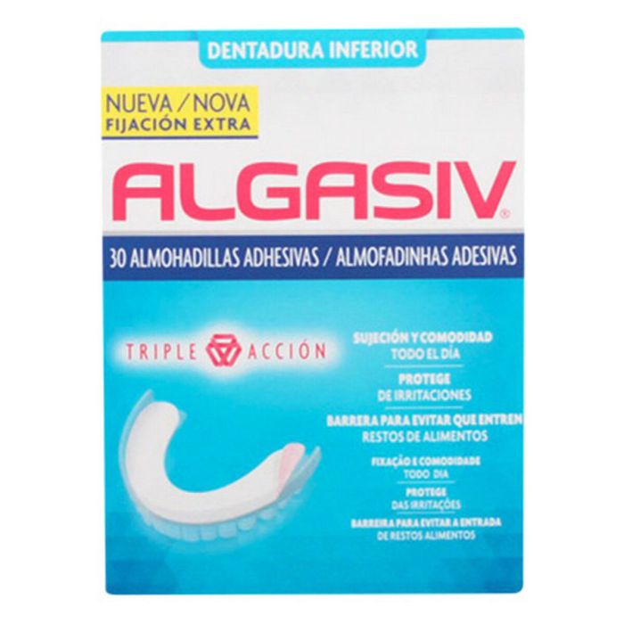 Almohadillas Adhesivas para Dentaduras Algasiv ALGASIV INFERIOR (30 uds)