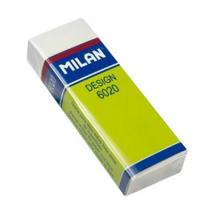 Goma de borrar Milan Design 6020 Blanco (20 Unidades)