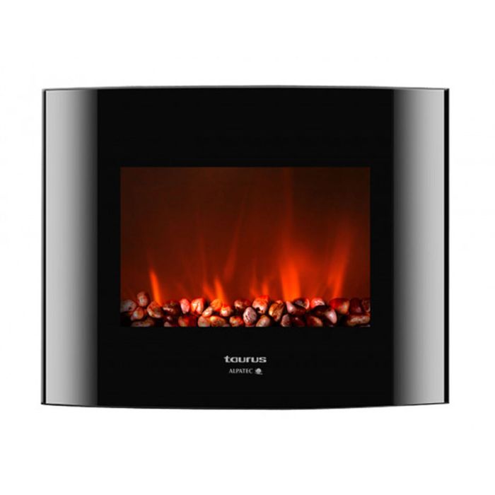 Chimenea Eléctrica Decorativa de Pared Taurus Toronto Negro 2000 W