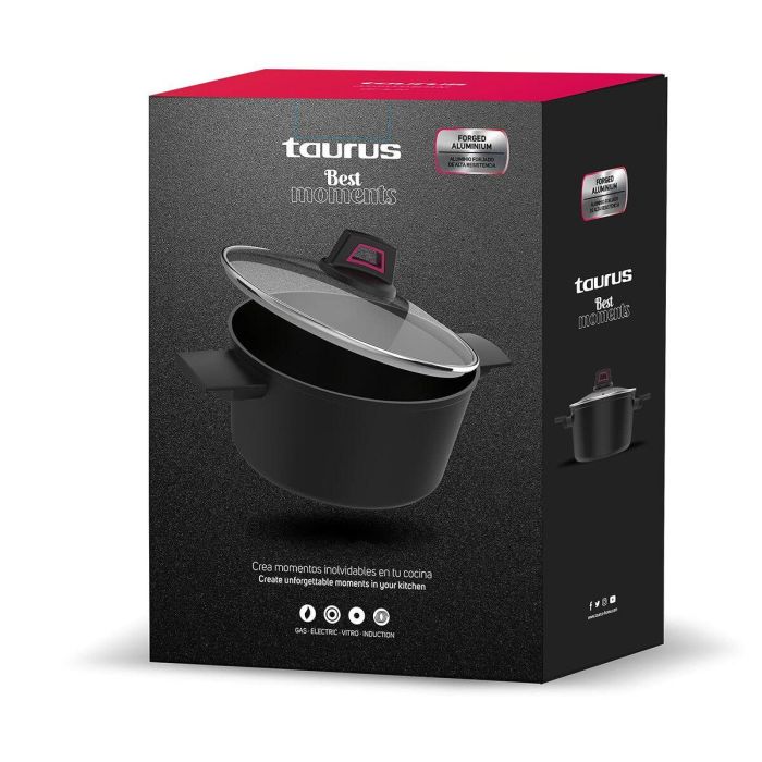 Olla con Tapa Taurus KCK4020 Negro 2 L 1