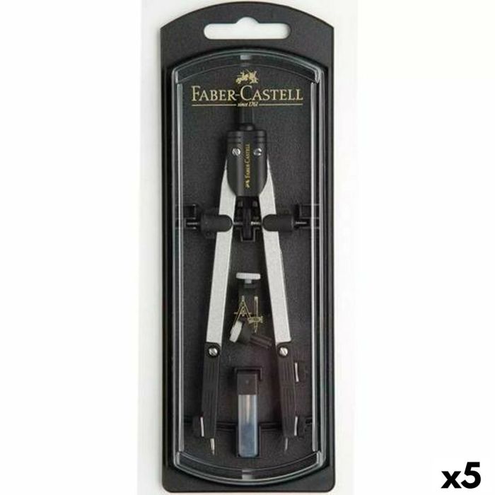 Compás Faber-Castell 17 cm Accesorios (5 Unidades)