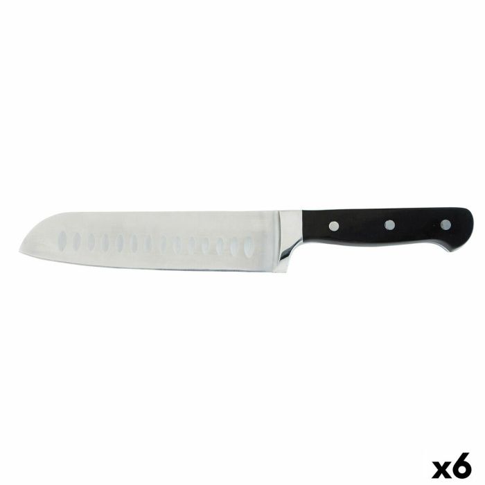 Cuchillo Santoku Quid Professional Inox Chef Black Negro Metal (Pack 6x) 3