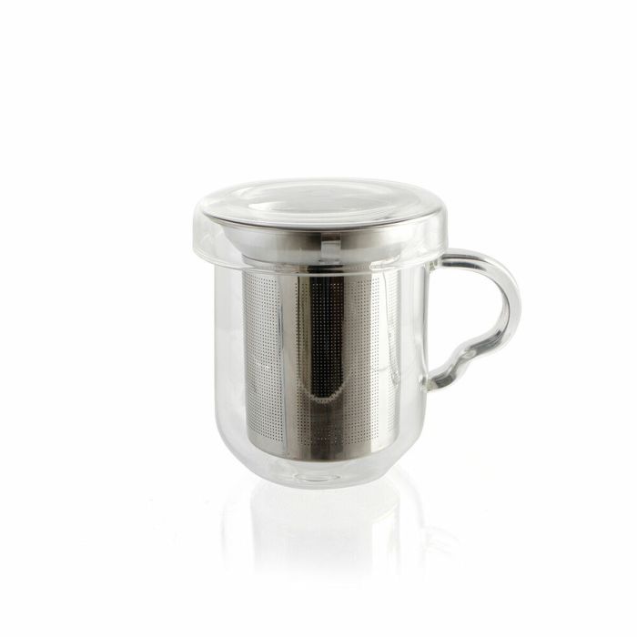 Taza Vidrio Filtro Inox Serenia Quid 35 cL