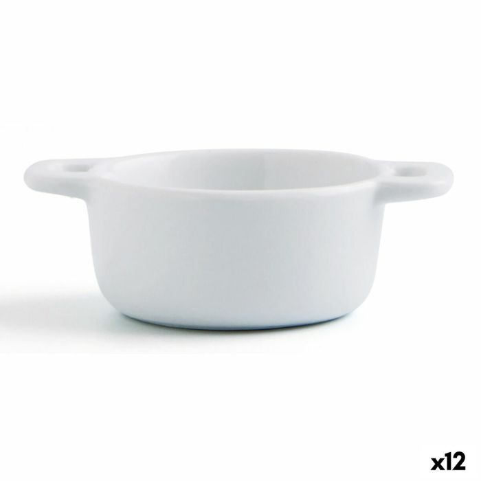 Tapa Atún Porcelana Gastro Fun Quid 10x7X4 cm (12 Unidades)