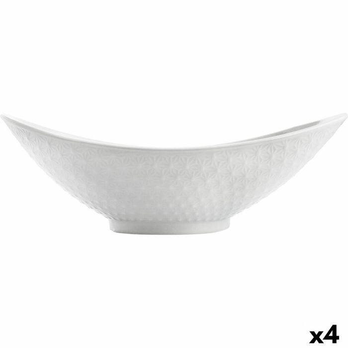 Fuente de Cocina Quid Gastro Cerámica Blanco (28,2 x 15,5 x 9 cm) (Pack 4x) 2
