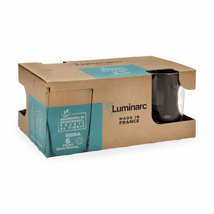 Set de Vasos Luminarc 6 Unidades Sidra Transparente Vidrio (53 cl) Set de Vasos Luminarc 6 Unidades Sidra Transparente Vidrio (53 cl)