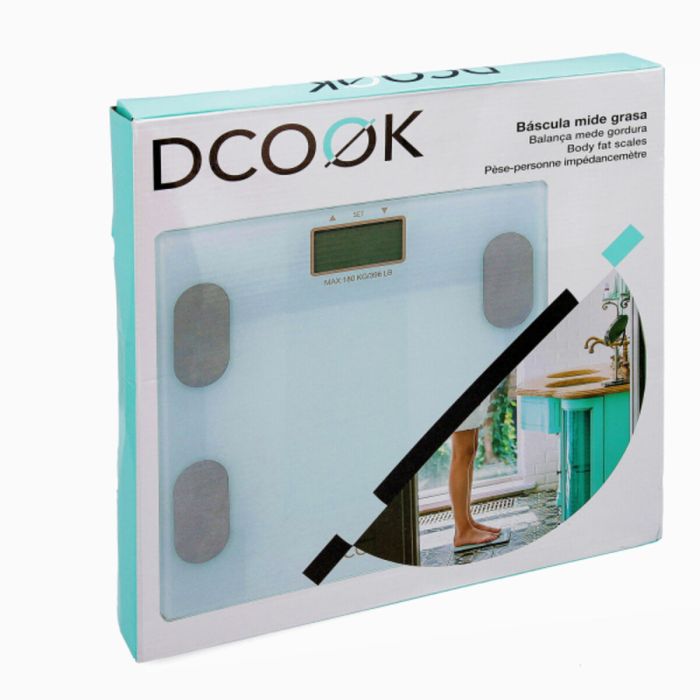 Báscula Digital de Baño Dcook Blanco Plástico Vidrio templado (30 x 30 x 2 cm) 7