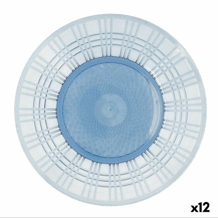 Plato Llano Quid Viba Azul Plástico 26 cm Ø 26 cm (12 Unidades) (Pack 12x) 1