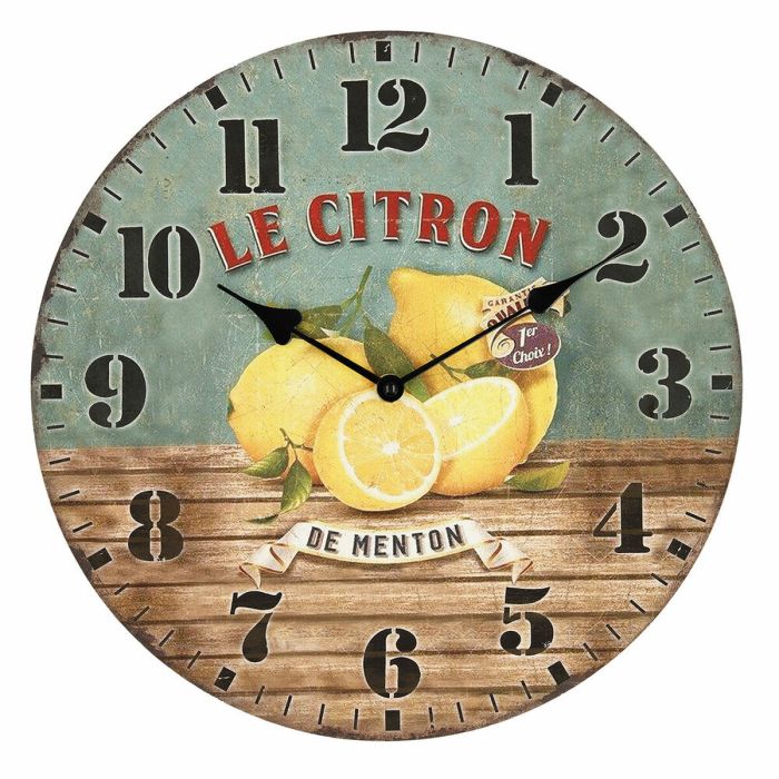 Reloj de Pared Quid Le Citron Madera (34 cm)