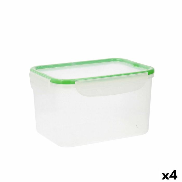 Fiambrera Quid Greenery 2,8 L Transparente Plástico (Pack 4x) 3