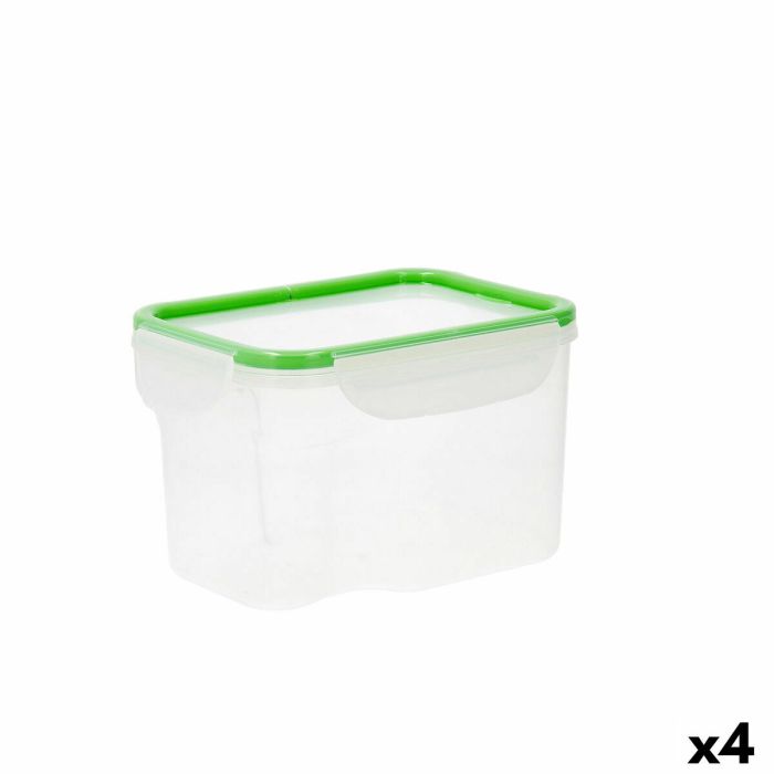 Fiambrera Hermética Quid Greenery 1,8 L Transparente Plástico (Pack 4x) 4