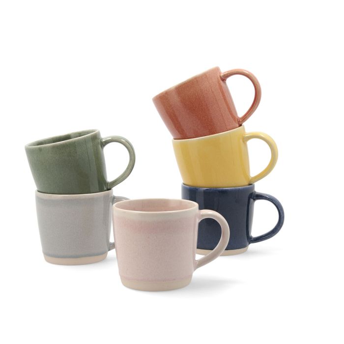 Taza Mug Bidasoa Artesano Multicolor Cerámica 330 ml (6 Unidades) (Pack 6x) 1