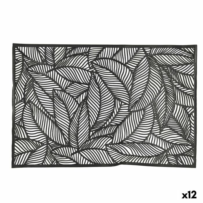 Salvamantel Quid Habitat Hojas Negro 30 x 45 cm (Pack 12x) 1 Salvamantel Quid Habitat Hojas Negro 30 x 45 cm (Pack 12x) 1