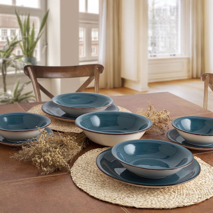 Ensaladera Quid Zafiro Vita Cerámica Azul (23 cm) (Pack 6x) 2 Ensaladera Quid Zafiro Vita Cerámica Azul (23 cm) (Pack 6x) 2