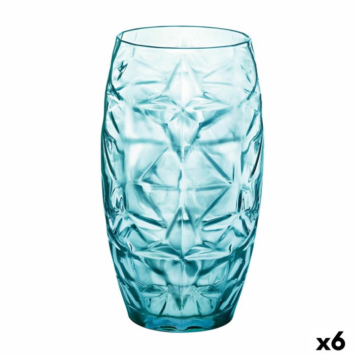 Vaso Oriente Azul Vidrio 470 ml (6 Unidades)