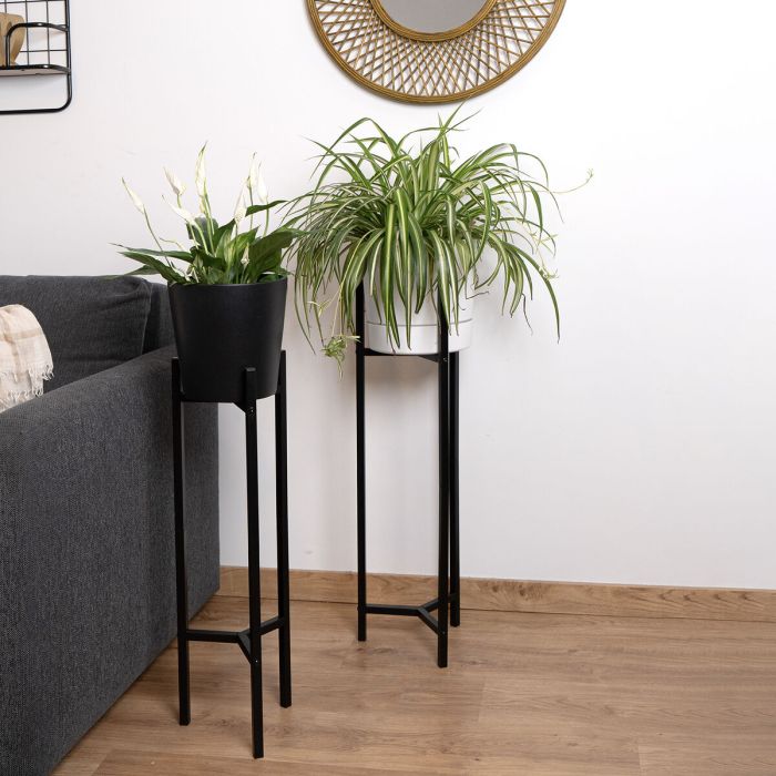 Soporte para Maceta Vinthera Moa Acero Negro 21 x 68,5 cm 4 Soporte para Maceta Vinthera Moa Acero Negro 21 x 68,5 cm 4