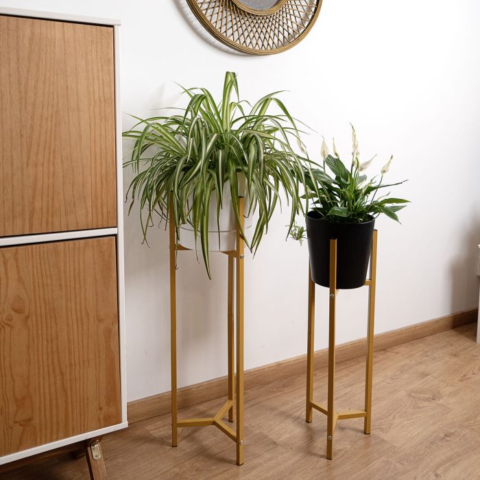 Set 2 Soportes Maceta En Acero Moa Vinthera 24x80,5 cm, 21x68,5 cm