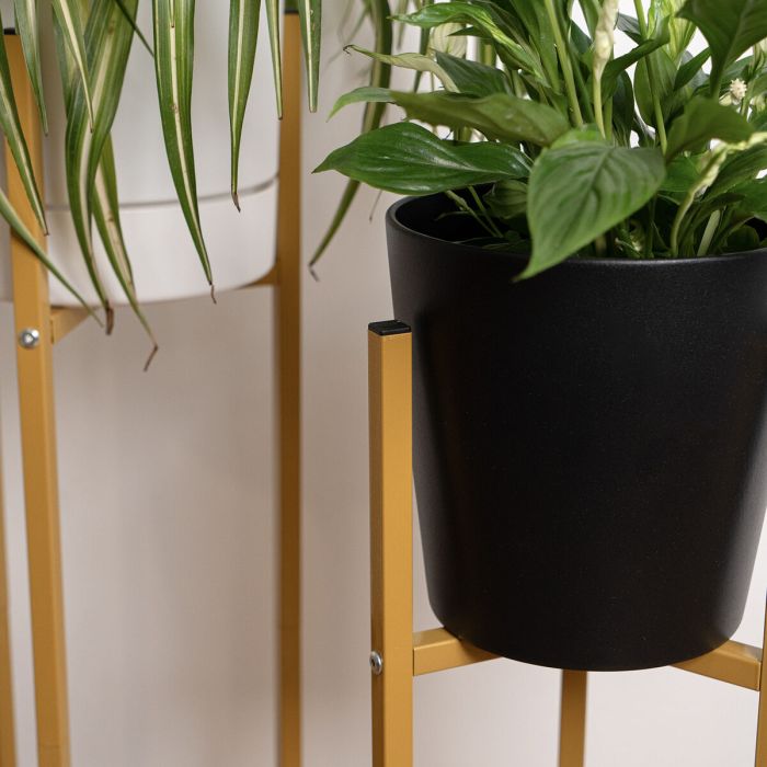 Set 2 Soportes Maceta En Acero Moa Vinthera 24x80,5 cm, 21x68,5 cm