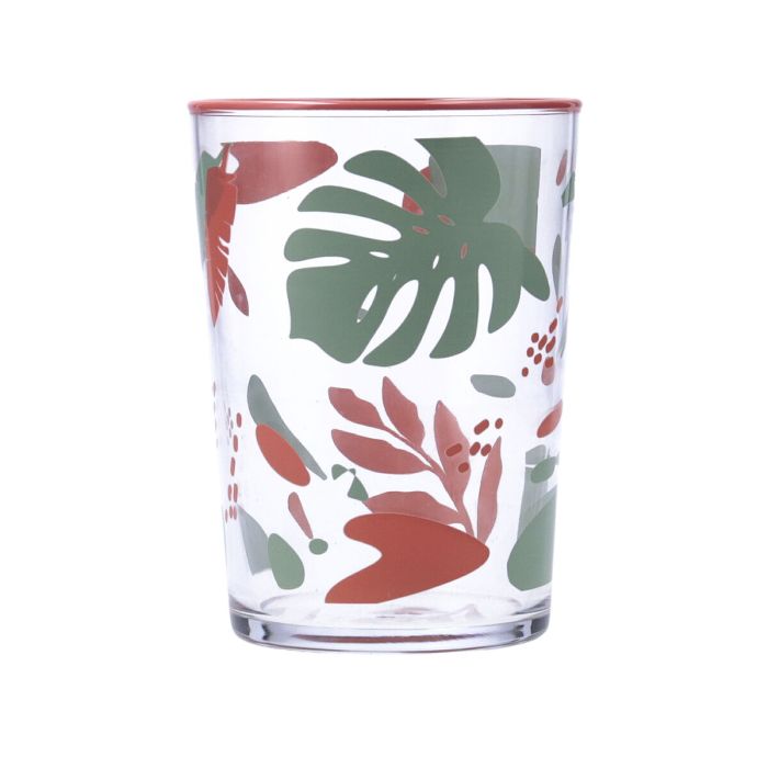 Vaso Quid Kaleido Multicolor Vidrio Hojas 510 ml (6 Unidades) 1