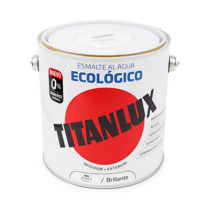 Tratamiento Titanlux 00t056625 Esmalte base Al agua Blanco 2,5 L Brillante
