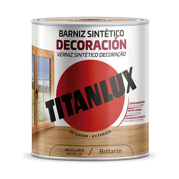 Barniz sintético decoración brillante incoloro 0,750l titanlux m10100034