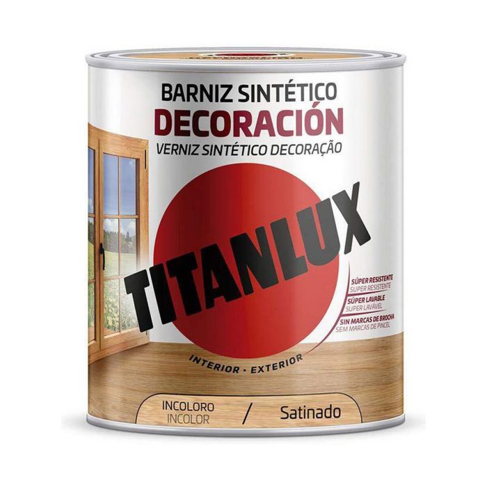 Barniz sintético decoración satinado teca 750 ml titanlux m11100934