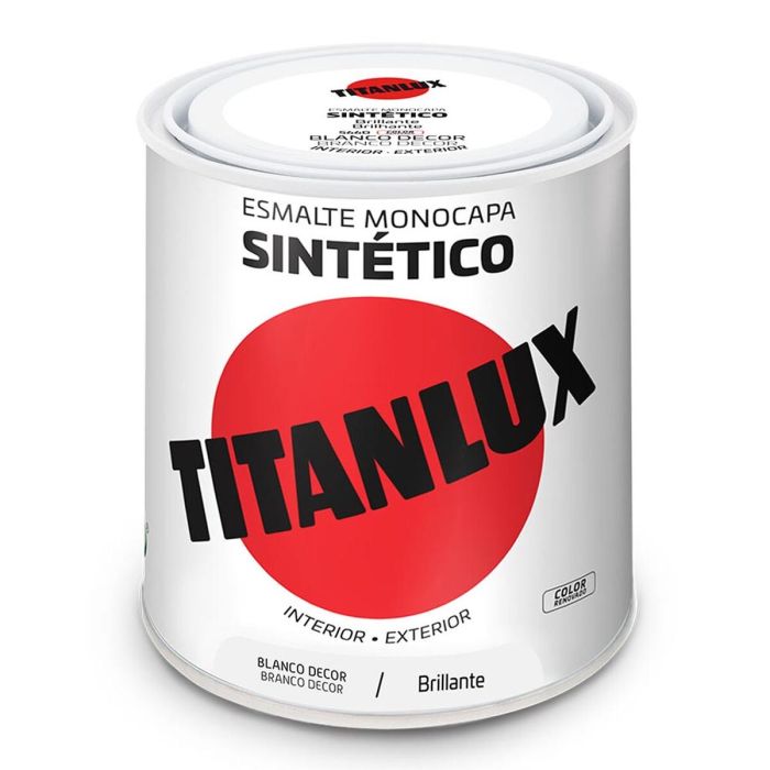 Esmalte sintético monocapa blanco decoración brillante 250 ml titanlux 5809018