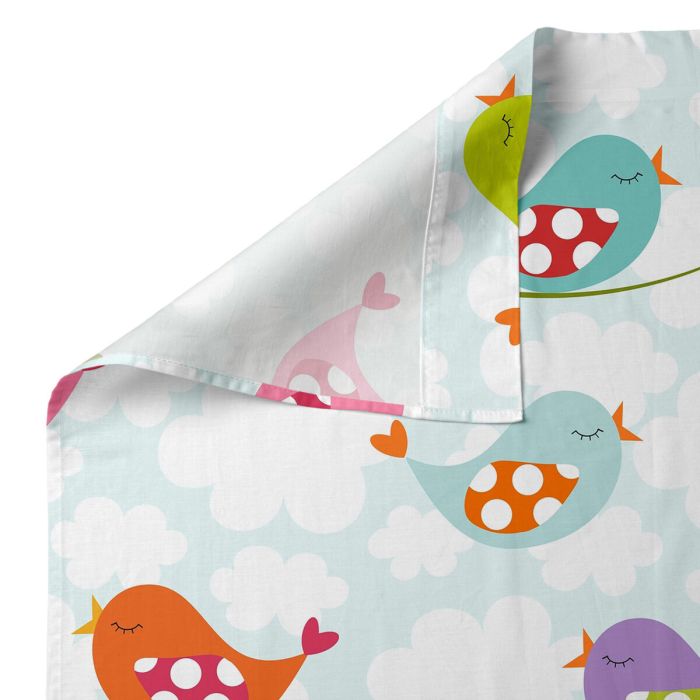 Juego de Sábanas HappyFriday Mr Fox Little Birds Multicolor Cama de 80/90 2 Piezas 2