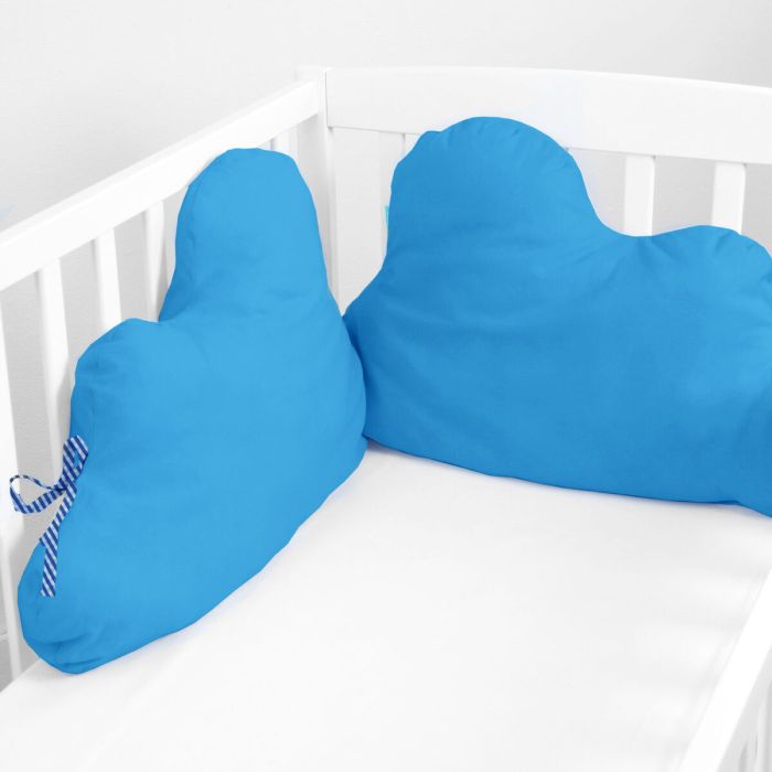 Protector de Cuna HappyFriday Basic Kids Cloud Turquesa 60 x 40 cm 4