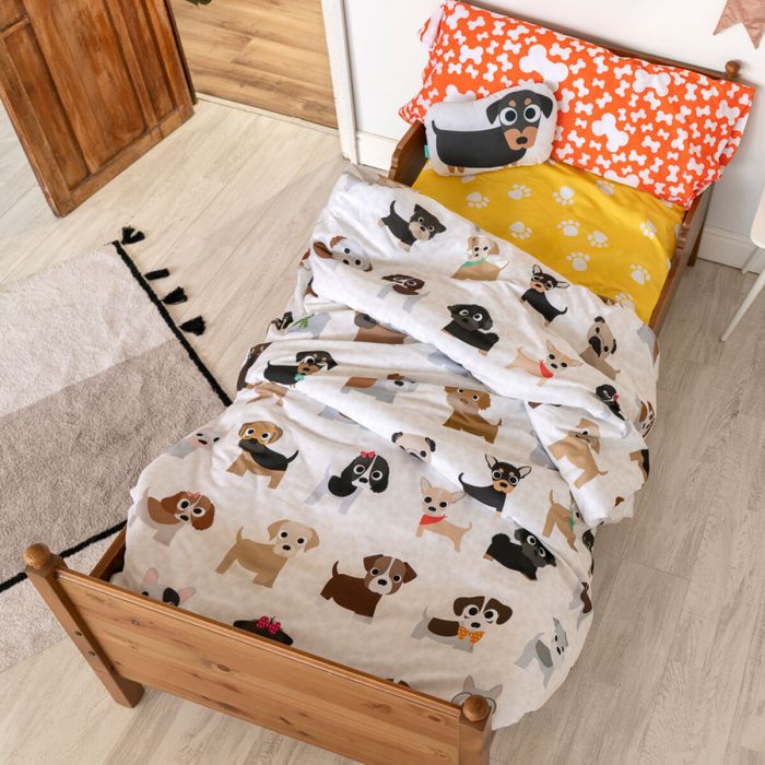 Juego de funda nórdica HappyFriday Mr Fox Dogs Multicolor Cama de 105 2 Piezas 5