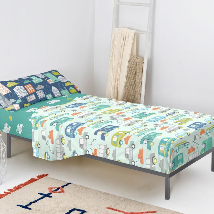 Juego de Sábanas HappyFriday Moshi Moshi Holidays Multicolor Cama de 80/90 2 Piezas 4