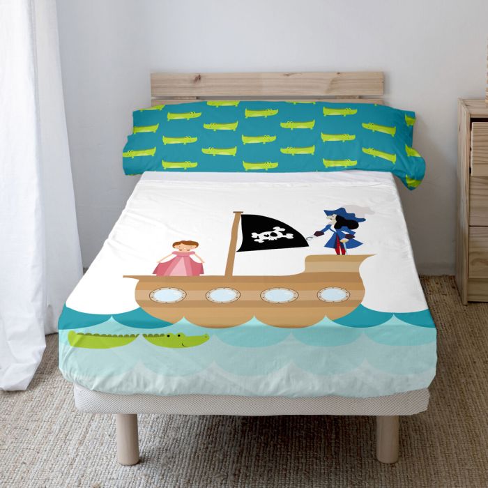 Juego de Sábanas HappyFriday Mr Fox Flying Boy Multicolor Cama de 105 2 Piezas 5