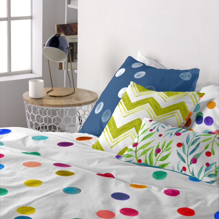 Funda de almohada HappyFriday Confetti Multicolor 50 x 75 cm (2 Unidades) 1