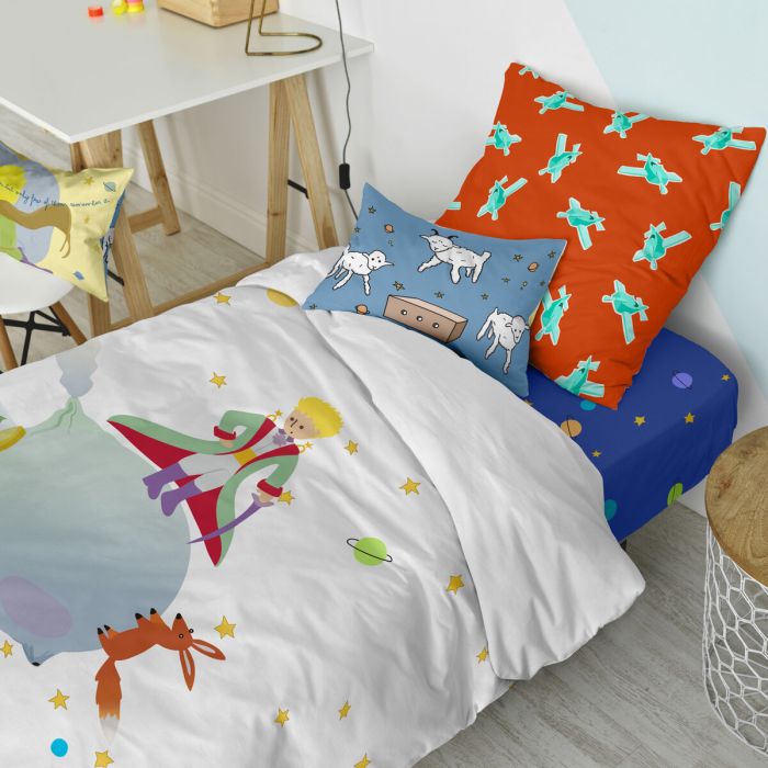 Juego de funda nórdica HappyFriday Le Petit Prince Multicolor Cama de 80 2 Piezas 4