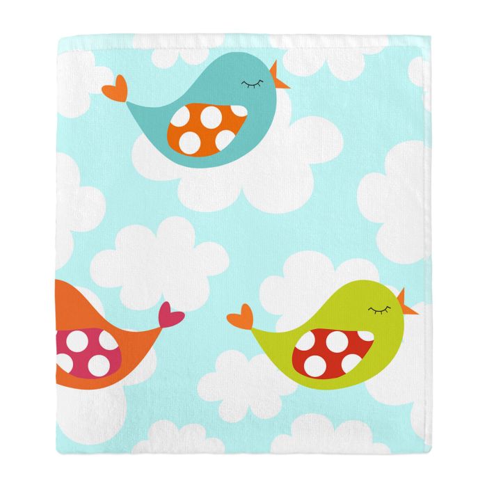 Toalla de baño HappyFriday Mr Fox Little Birds Multicolor 70 x 150 cm 3