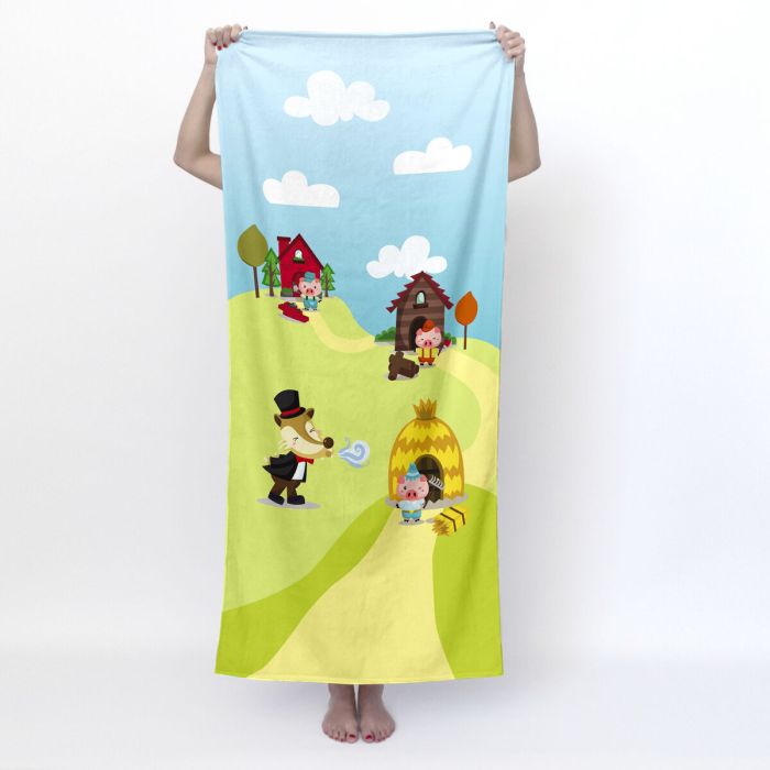 Toalla de baño HappyFriday Mr Fox Piggys Multicolor 70 x 150 cm 4 Toalla de baño HappyFriday Mr Fox Piggys Multicolor 70 x 150 cm 4