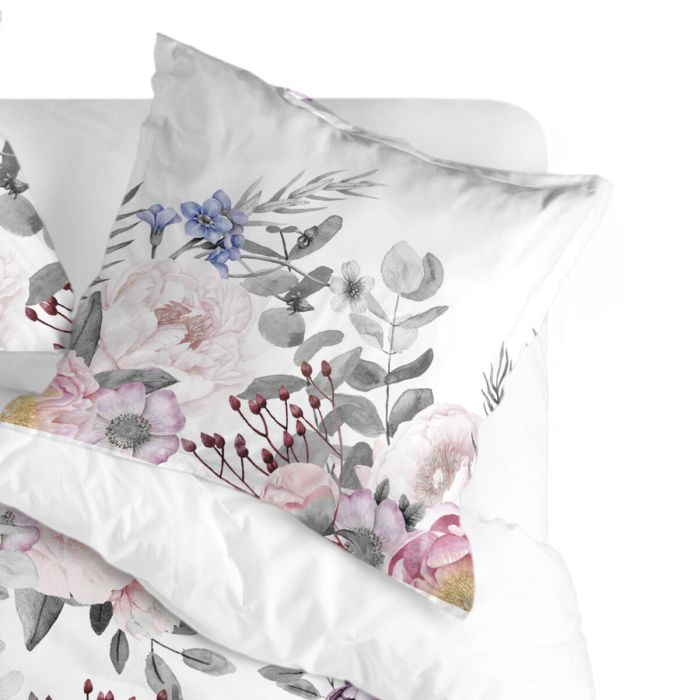 Funda de almohada HappyFriday Delicate bouquet Multicolor 80 x 80 cm 3