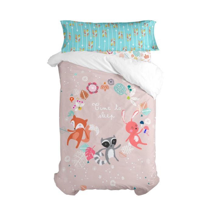 Juego de funda nórdica HappyFriday Moshi Moshi Fantasy Multicolor Cama de 80/90 2 Piezas