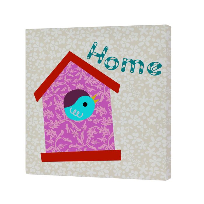 Lienzo HappyFriday Moshi Moshi House Multicolor 27 x 27 cm