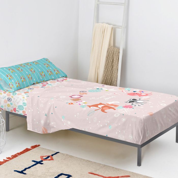 Juego de Sábanas HappyFriday Moshi Moshi Fantasy Multicolor Cama de 105 2 Piezas 4