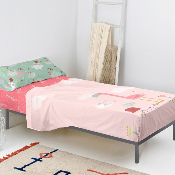 Juego de Sábanas HappyFriday Moshi Moshi Hola Multicolor Cama de 105 2 Piezas 4