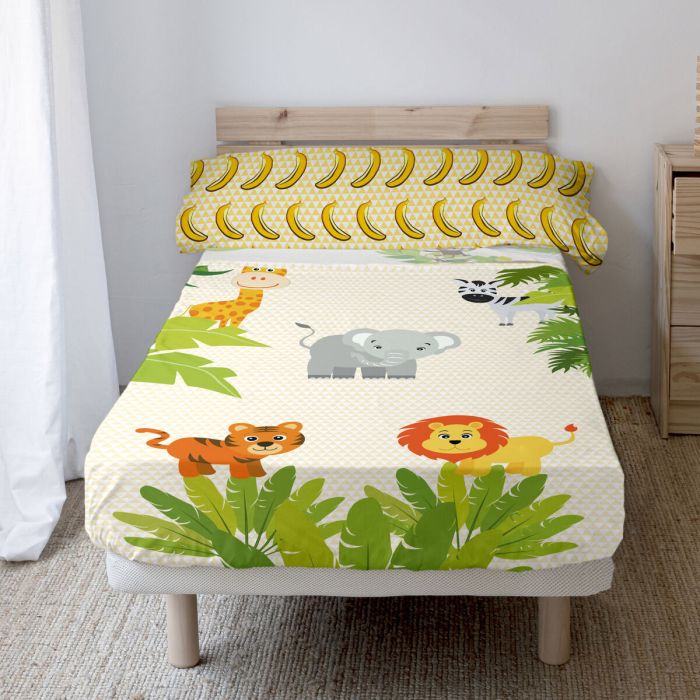 Juego de Sábanas HappyFriday Mr Fox Wild Multicolor Cama de 105 2 Piezas 5